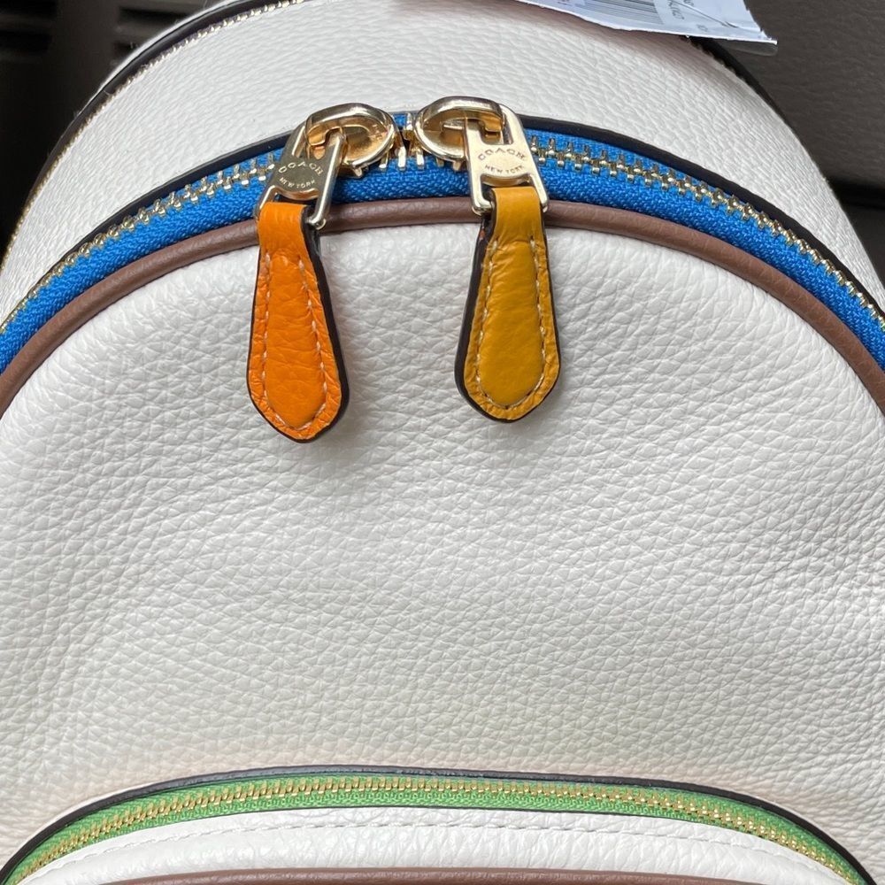 Coach Mini Court Backpack With Rainbow Coach Logo New With Tags - Picture 7 of 15